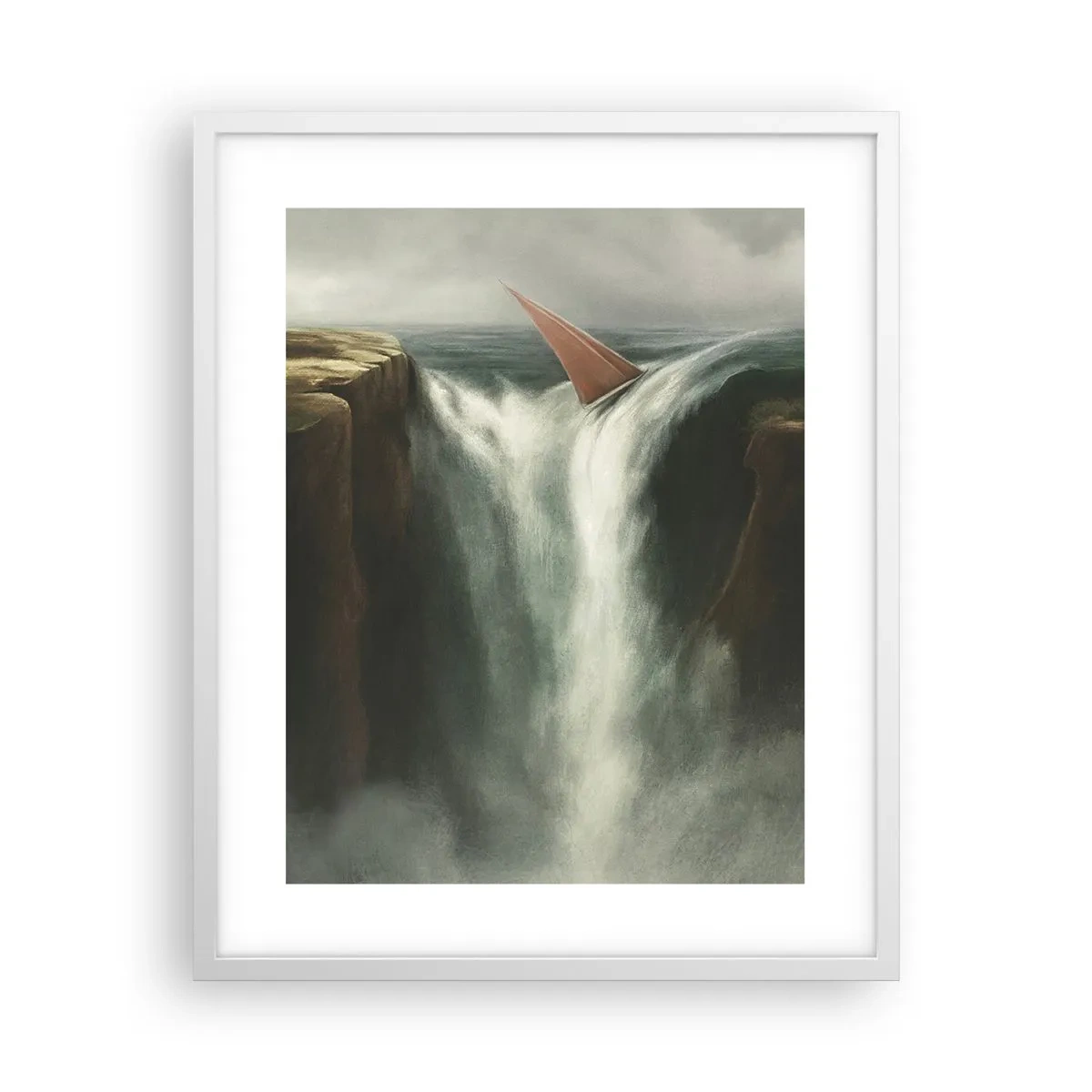 Pôster em moldura branca - Um aviso da vida - 40x50 cm