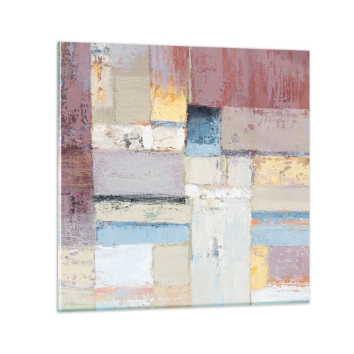 Quadro em vidro - A paz da geometria - 60x60 cm