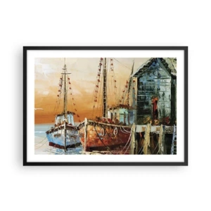 Pôster com moldura preta - Um regresso tranquilo - 70x50 cm