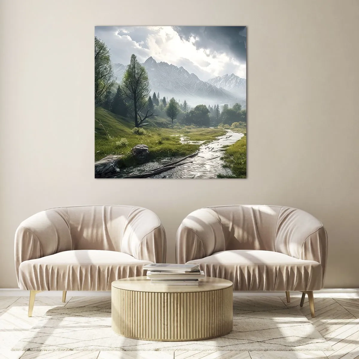 Quadro em vidro - Ida e volta - 60x60 cm