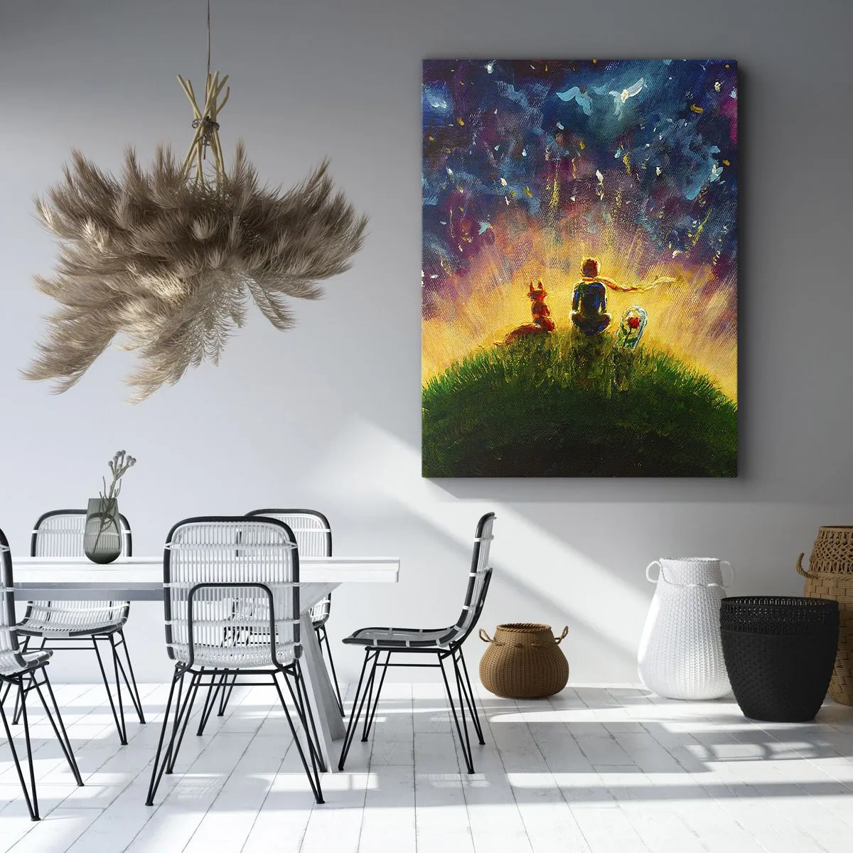 Quadro em tela - Amor e amizade - o mundo inteiro - 45x80 cm