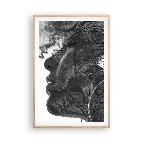 Pôster com moldura de carvalho claro - Entrelaçados em sonhos - 61x91 cm