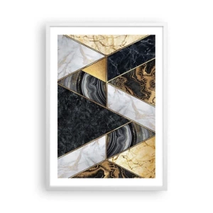 Pôster em moldura branca - Pedra por pedra - 50x70 cm