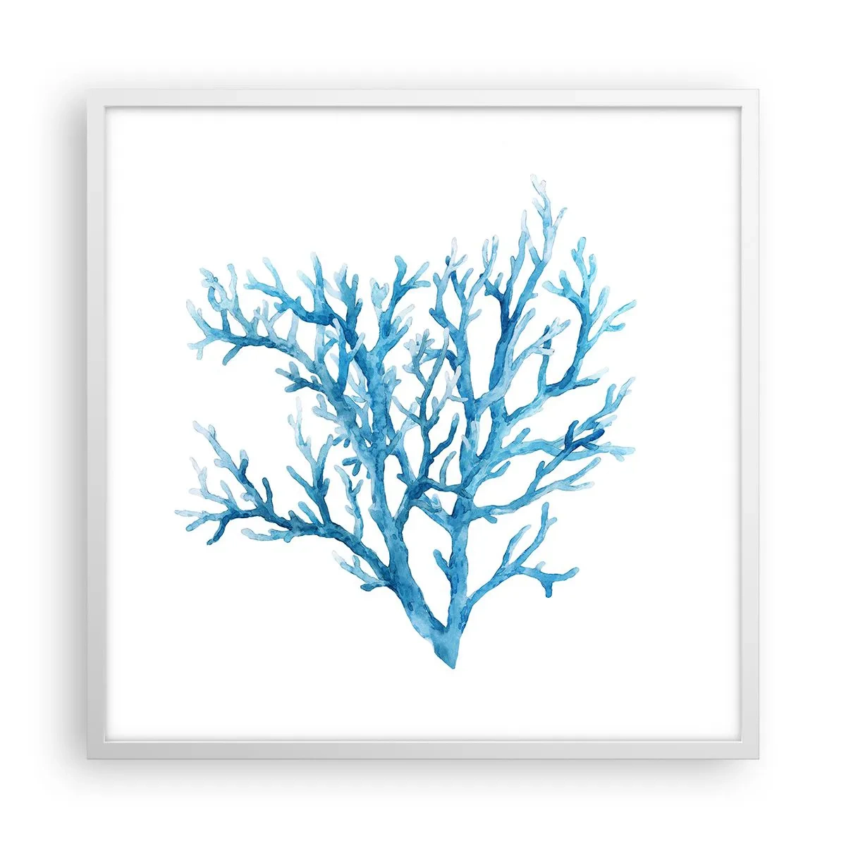 Pôster em moldura branca - Filigrana náutica - 60x60 cm