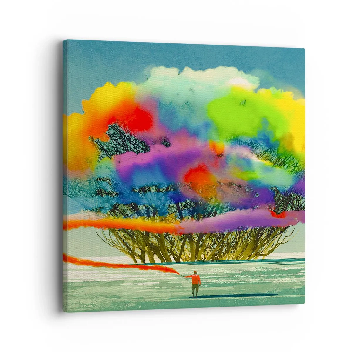 Quadro em tela - Dar vida a este mundo - 40x40 cm