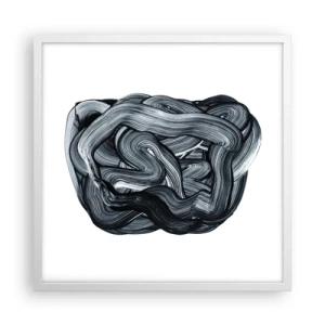 Pôster em moldura branca - Não é assim tão simples - 50x50 cm