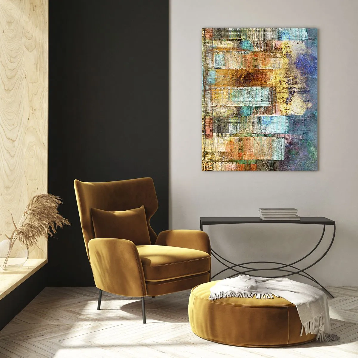 Quadro em vidro - Uma metrópole ensolarada - 80x120 cm