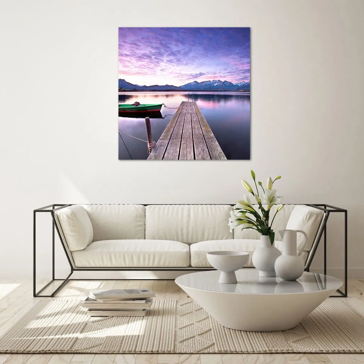 Quadro em vidro - Silêncio amigo - 60x60 cm