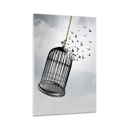 Quadro em vidro - Fé... Esperança... Liberdade! - 80x120 cm