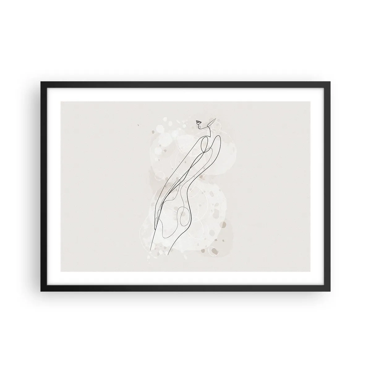 Pôster com moldura preta - Errar o olhar - 70x50 cm
