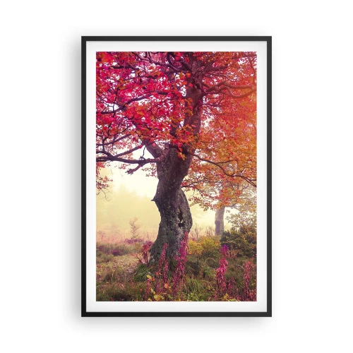 Pôster com moldura preta - Um frenesi de florescimento - 61x91 cm