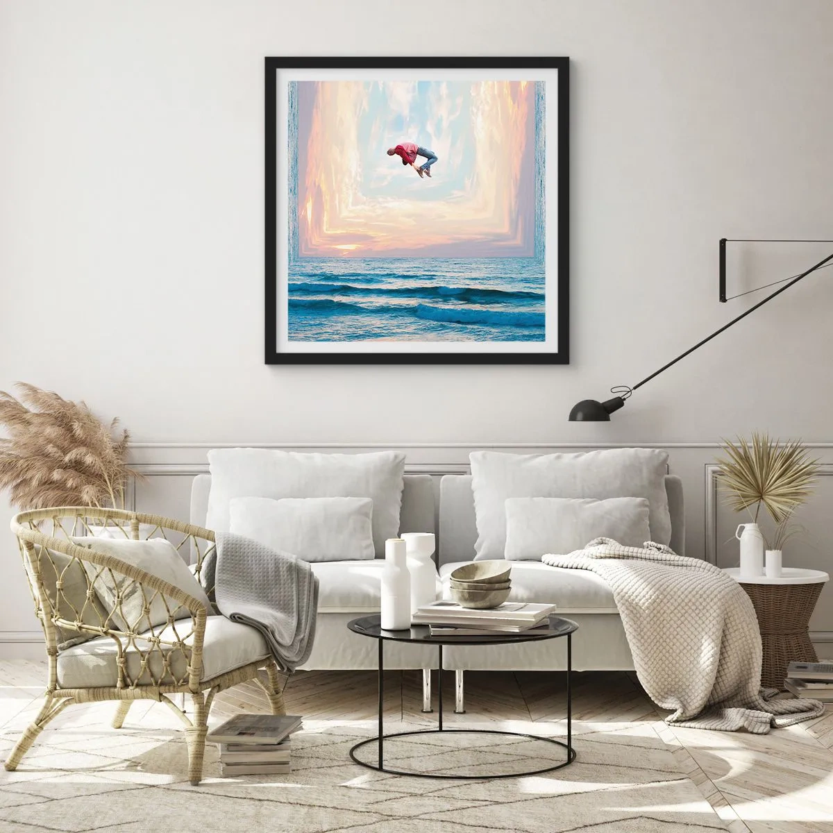 Pôster com moldura preta - Para outra dimensão - 60x60 cm