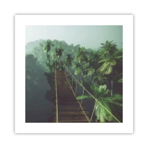 Pôster - Sobre o verde fervente - 40x40 cm