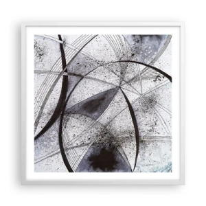 Pôster em moldura branca - Fantasia futurista - 60x60 cm