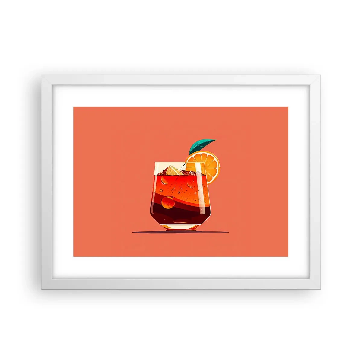 Pôster em moldura branca - Refresco de verão - 40x30 cm