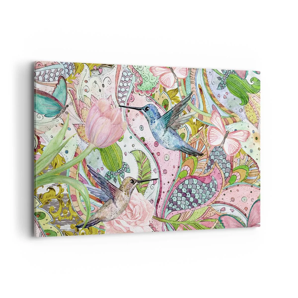 Quadro em tela - Emaranhados em trepadeiras - 100x70 cm