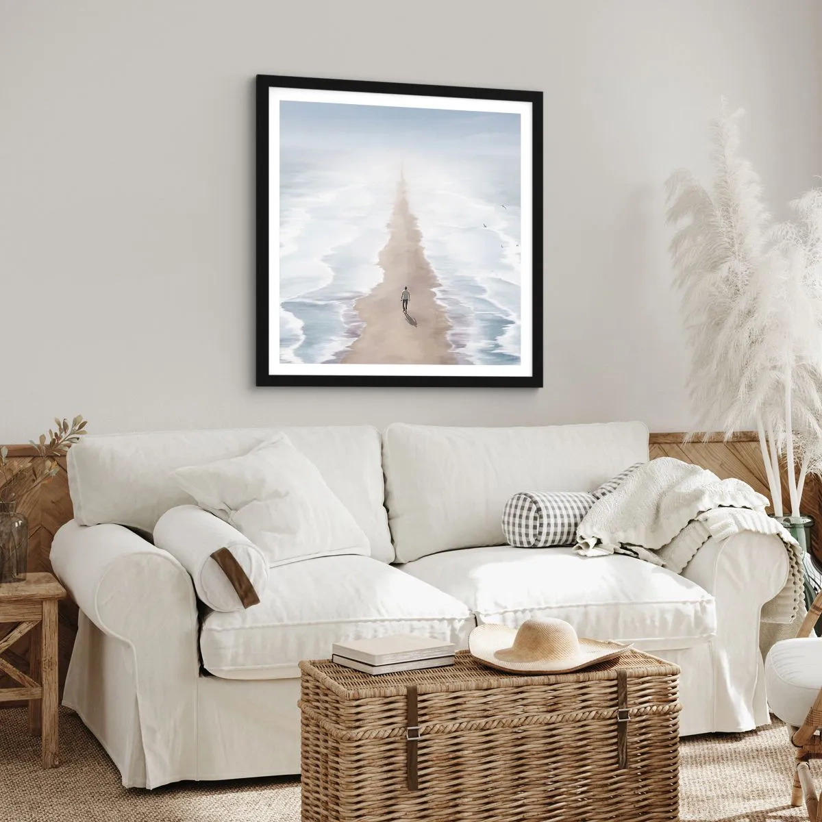 Pôster com moldura preta - Um futuro brilhante - 40x40 cm