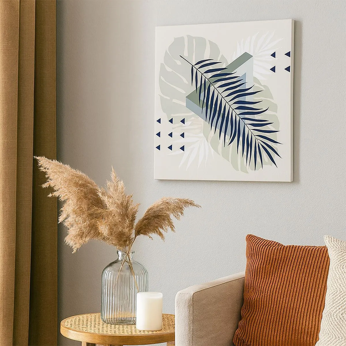 Quadro em tela - Natureza e geometria – duas ordens? - 30x30 cm