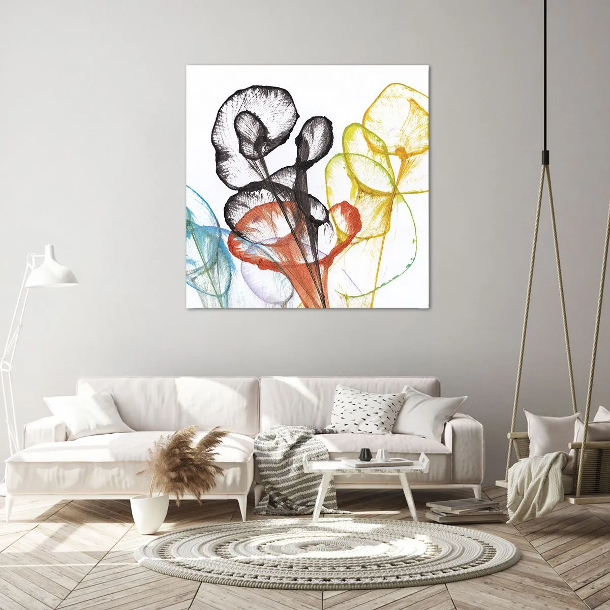 Quadro em tela - Flores com alma - 50x50 cm