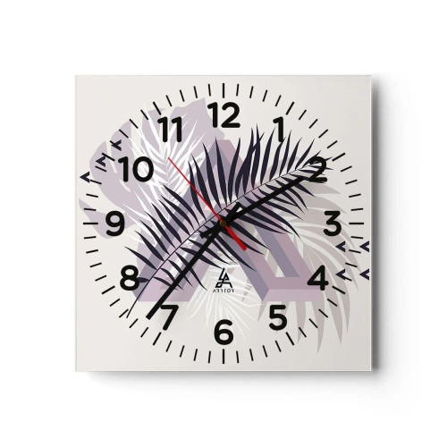 Relógio de parede - Relógio em vidro - A sombra de uma sombra - 30x30 cm