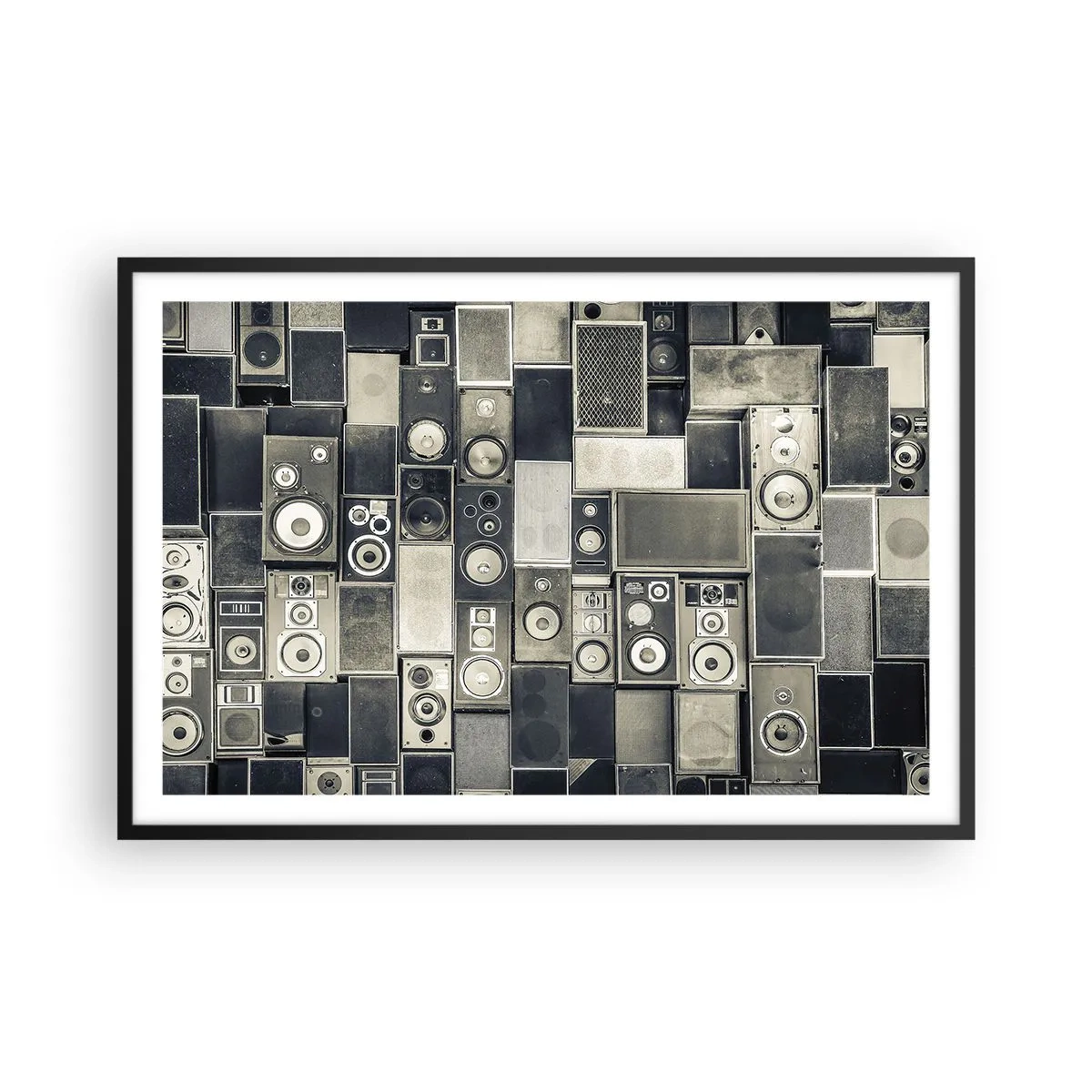 Pôster com moldura preta - Está tudo bem - 91x61 cm