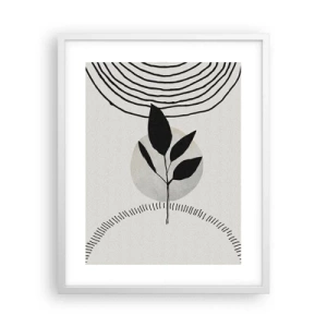 Pôster em moldura branca - Composição: rituais da natureza - 40x50 cm
