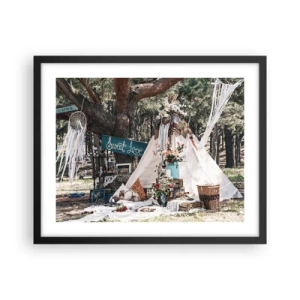 Pôster com moldura preta - Make love… - 50x40 cm