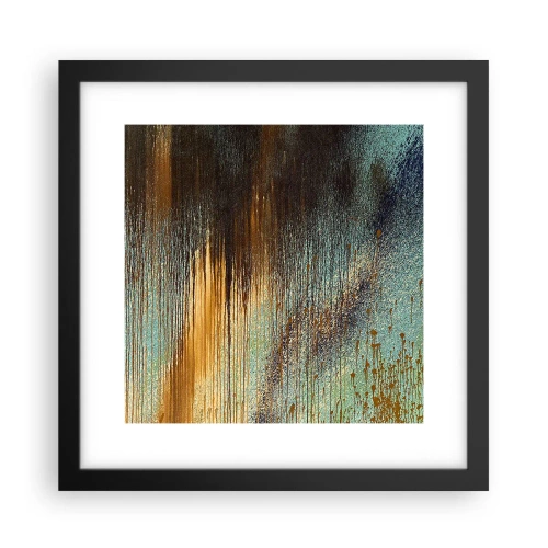 Pôster com moldura preta - Uma composição colorida não acidental - 30x30 cm