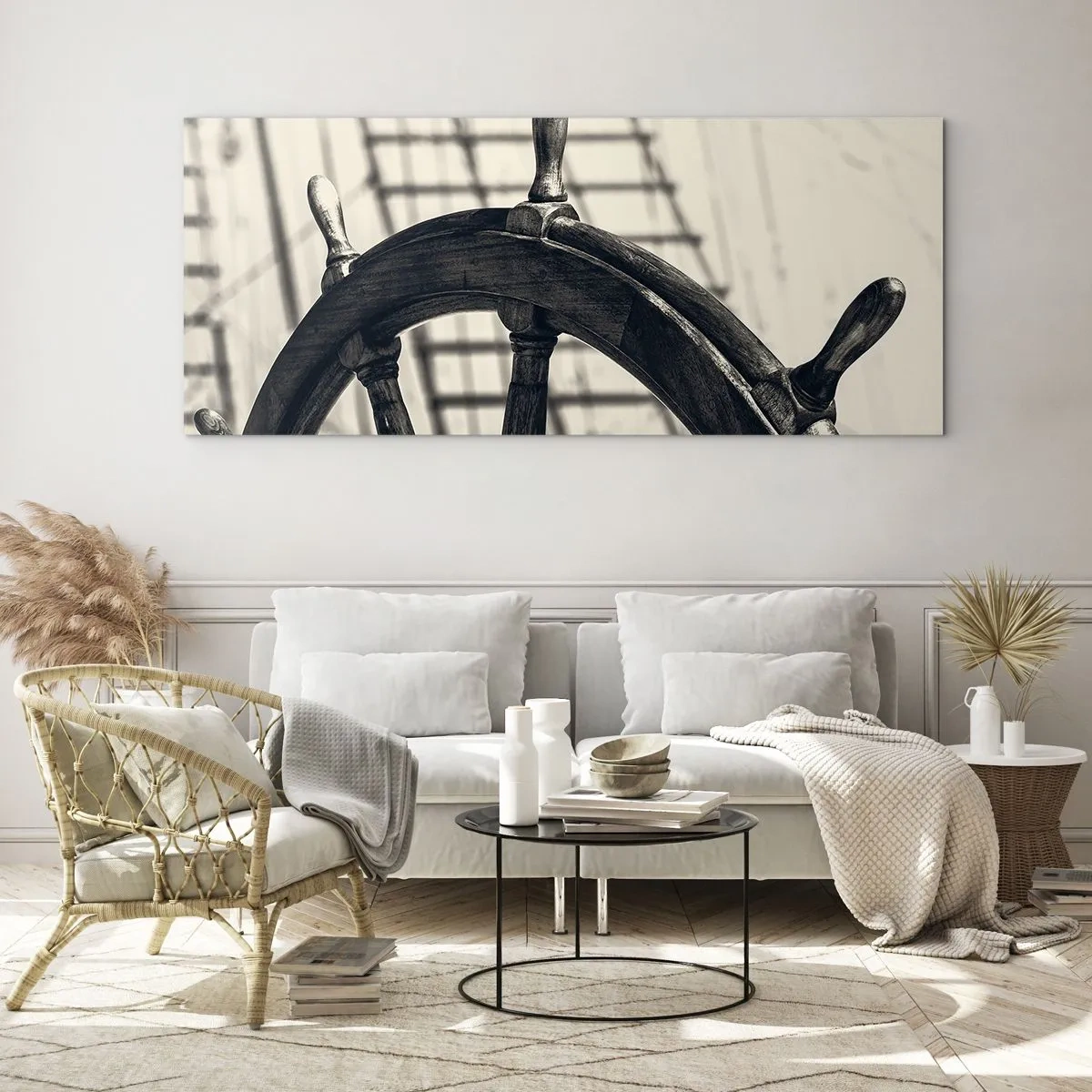 Quadro em vidro - Contos do mar - 100x40 cm