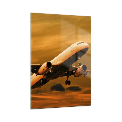 Quadro em vidro - Voo em direção ao sol - 50x70 cm