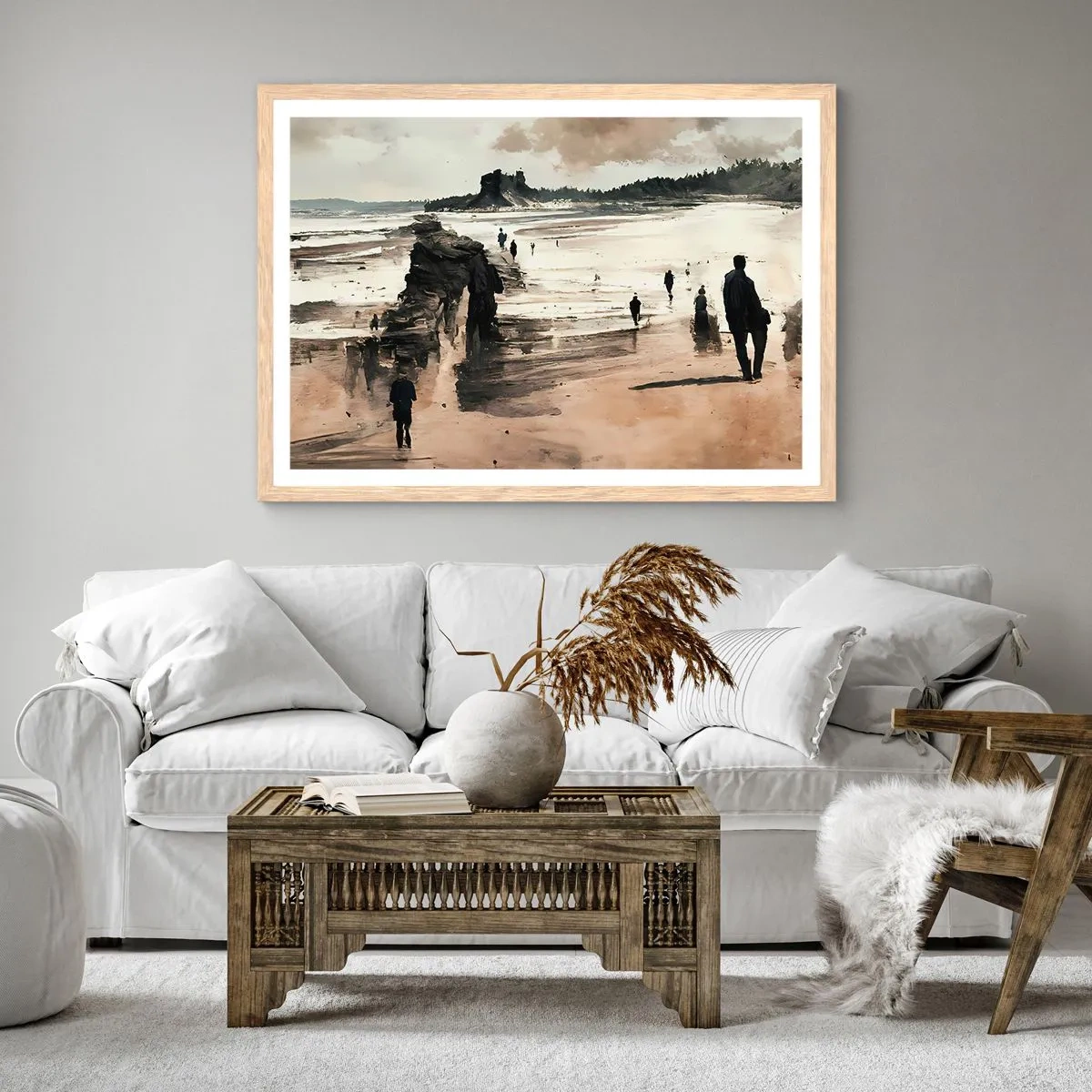 Pôster com moldura de carvalho claro - Convocados - 50x40 cm