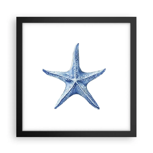 Pôster com moldura preta - Estrela do mar - 30x30 cm