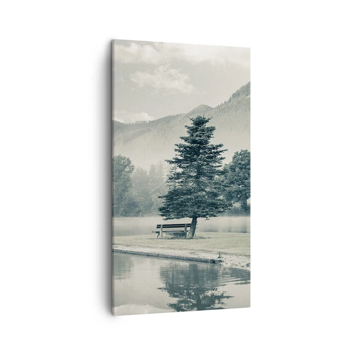 Quadro em tela - O lago ainda está a dormir - 45x80 cm