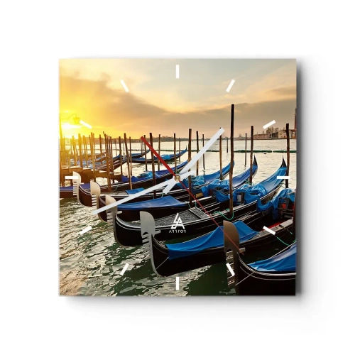 Relógio de parede - Relógio em vidro - Antes que o burburinho chegue - 30x30 cm