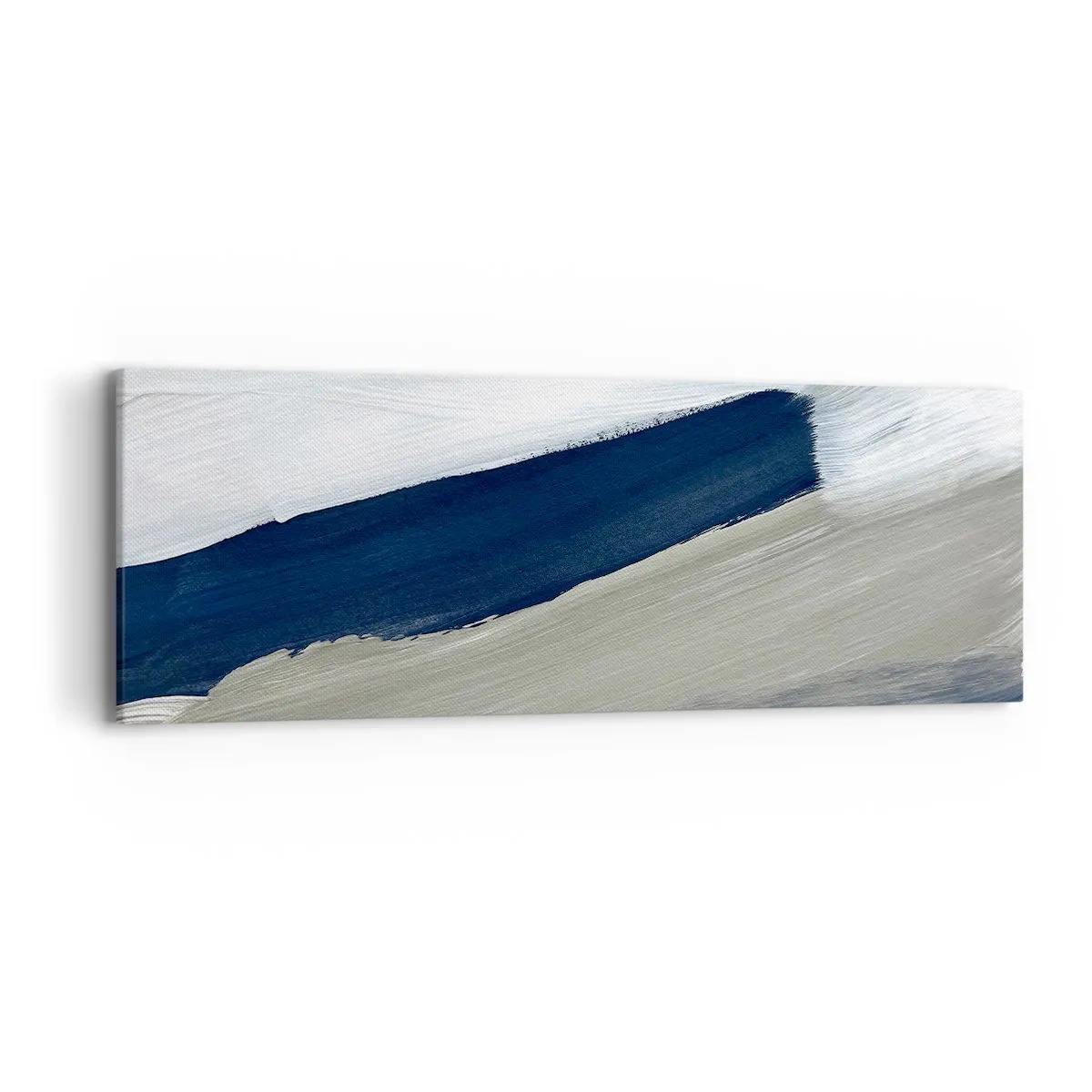 Quadro em tela - Encontro com a brancura - 90x30 cm