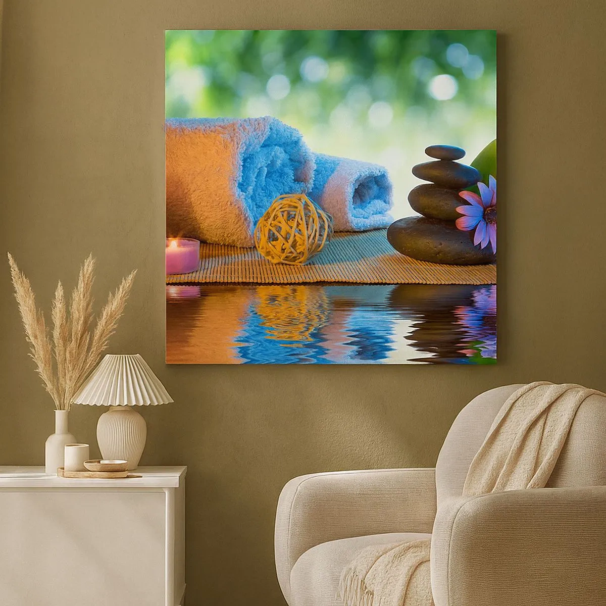 Quadro em tela - Tempo para o corpo - 30x30 cm