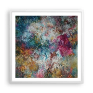 Pôster em moldura branca - Em plena floração - 60x60 cm