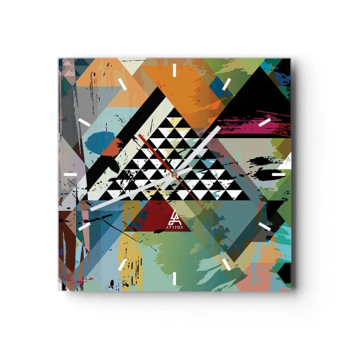 Relógio de parede - Relógio em vidro - Como é simples - 30x30 cm