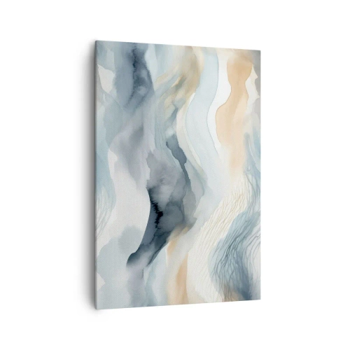 Quadro em tela - Abstração nevada e nebulosa - 70x100 cm
