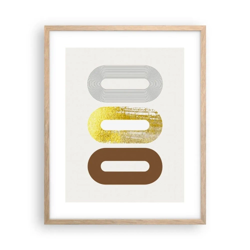 Pôster com moldura de carvalho claro - Uuu! - 40x50 cm
