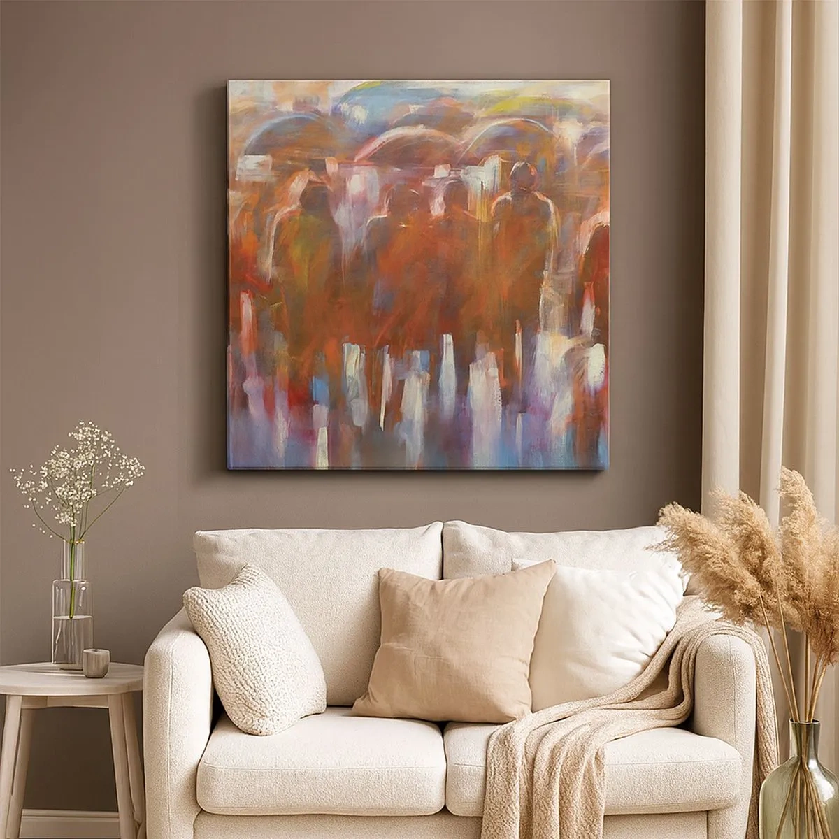 Quadro em tela - Iguais na chuva e no nevoeiro - 30x30 cm