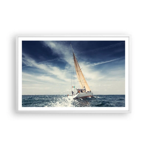 Pôster em moldura branca - Não nos alcançarão! - 91x61 cm