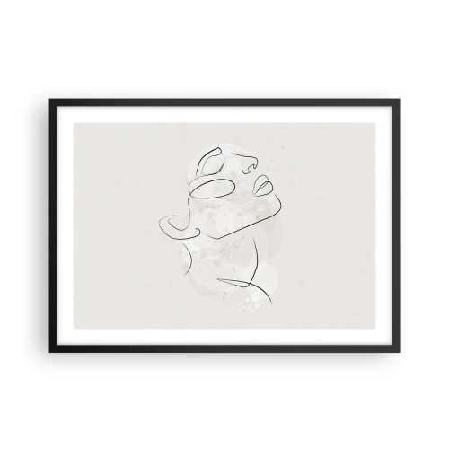 Pôster com moldura preta - Esboço de um sonho - 70x50 cm