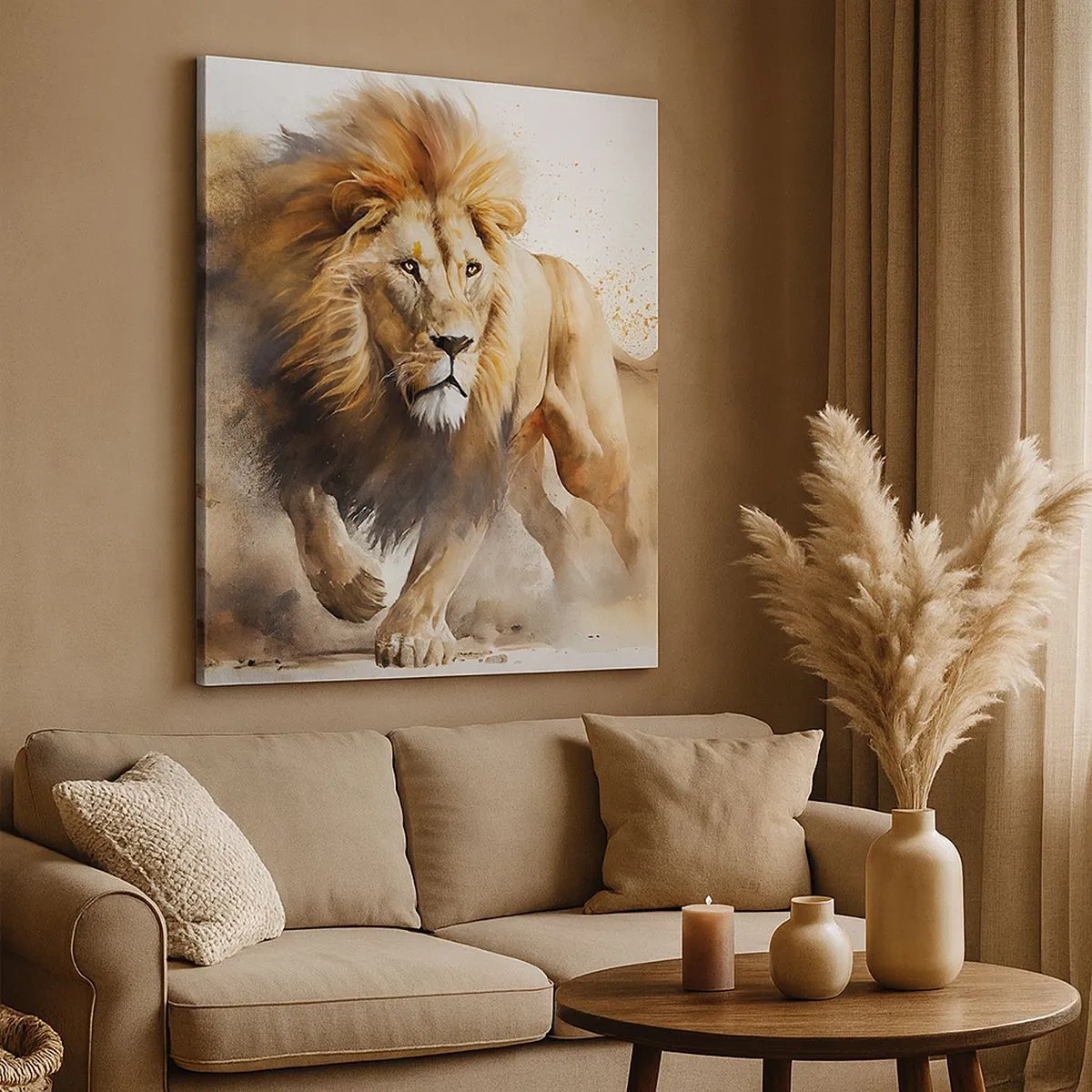 Quadro em tela - O rei se foi - 30x30 cm