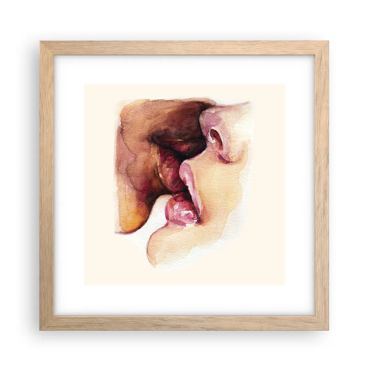 Pôster com moldura de carvalho claro - Como a noite e o dia, a terra e o céu - 30x30 cm