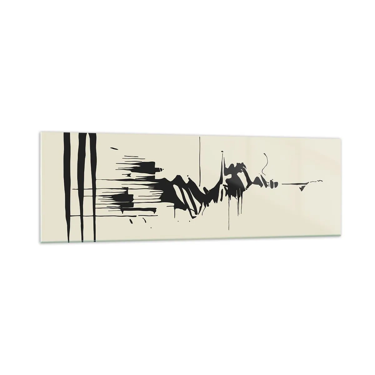 Quadro em vidro - Abstração apressada - 160x50 cm