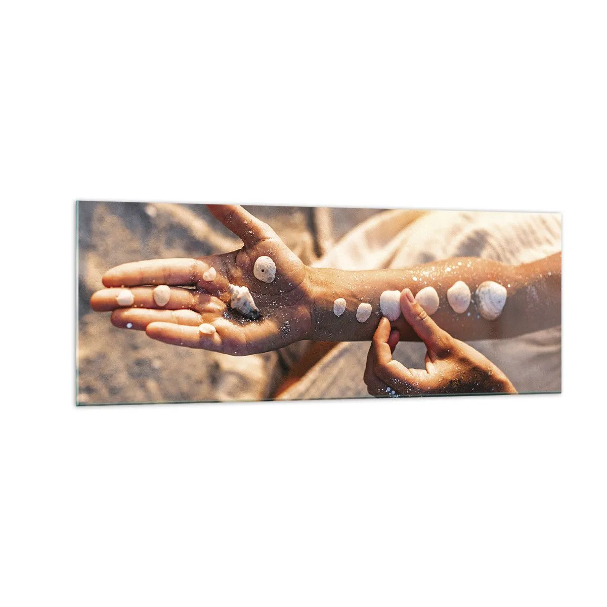 Quadro em vidro - Beleza na ponta dos dedos - 140x50 cm