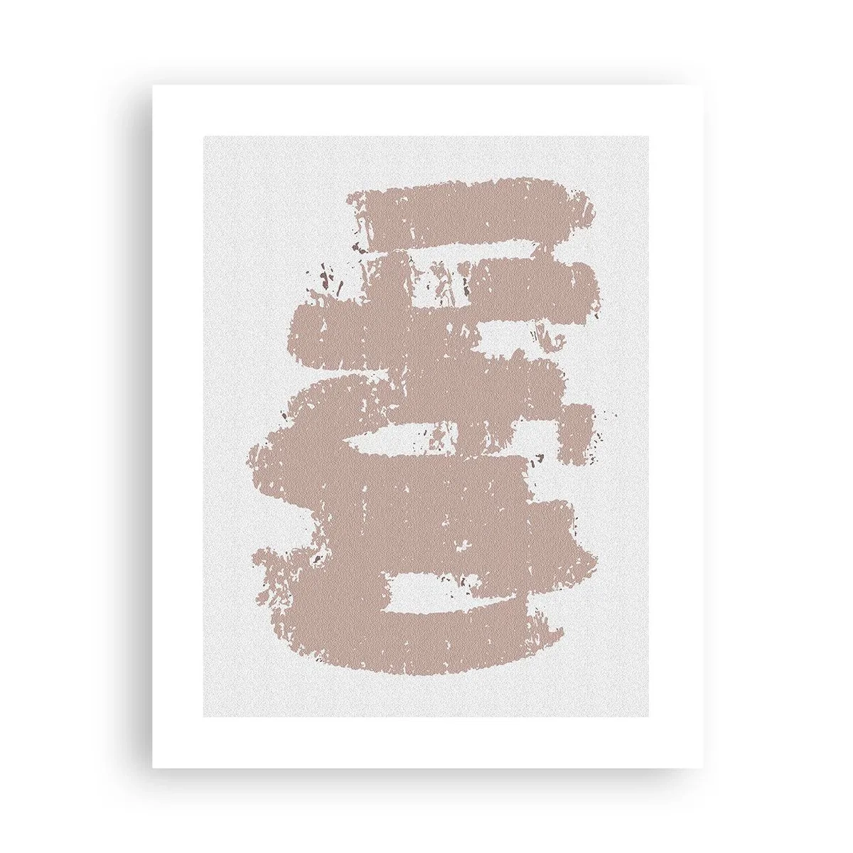 Pôster - Abstração em rosa suave - 40x50 cm