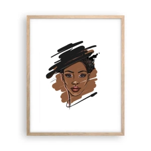 Pôster com moldura de carvalho claro - Doce como chocolate - 40x50 cm