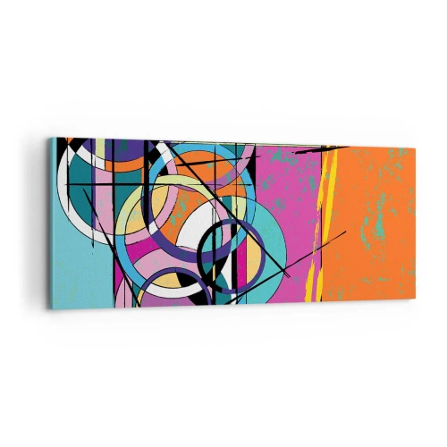 Quadro em tela - Círculo entre círculos - 100x40 cm